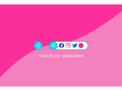 Daily UI #10 - Social Share adobexd button design buttons daily ui dailyui design minimal ui