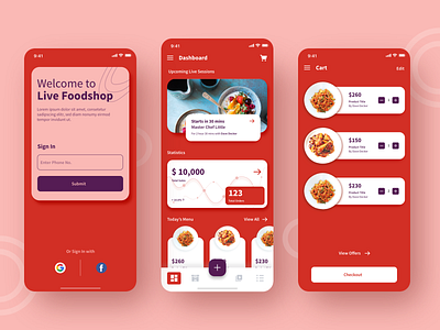 Live Foodshop Mobile App Design