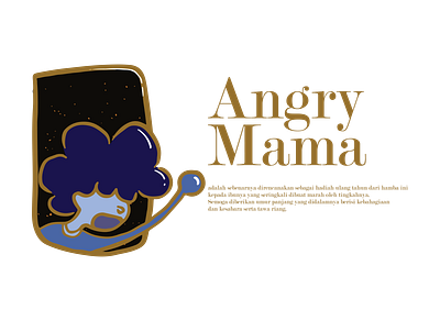 Angry Mama branding design icon illustration logo typography