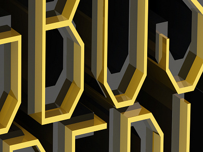 Rendered Type (3D) 3d c4d cinema4d gold reflection render type typography