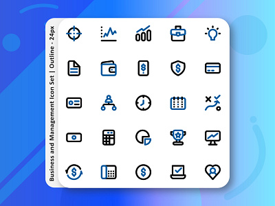 Business and Management-Outline-24px icon app icon design icon set ui design