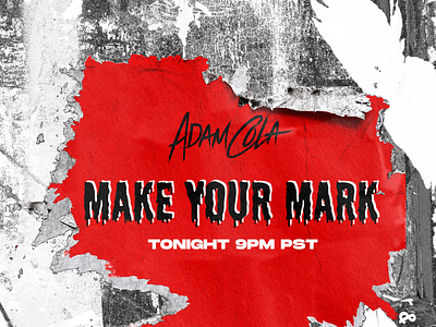 IG Post Make Your Mark Tonight 9pm PST art branding design flat graphic design icon logo minimal typography vector