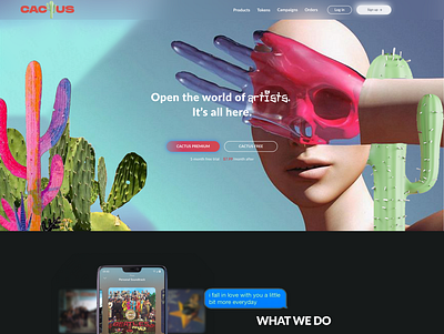 Cactus Landing page art branding cactus design minimal ui uiux ux web webdesign