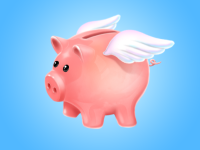 piggybank design game icon illustration pig piggybank