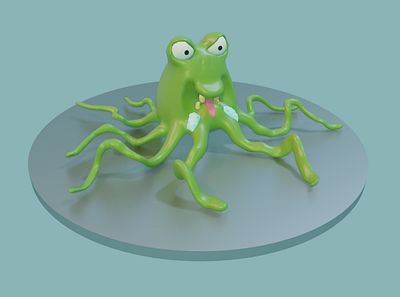 Alien 3d alien blender green sculpting