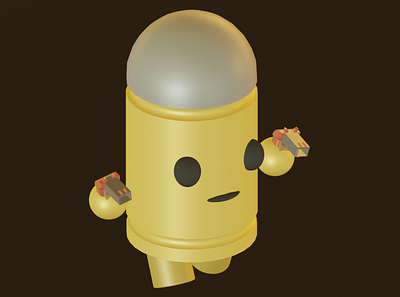 Enter The Gungeon Bullet 2.81 2019 3d black blender brown bullet cartoon eevee gray logo pistols render simple eyes yellow