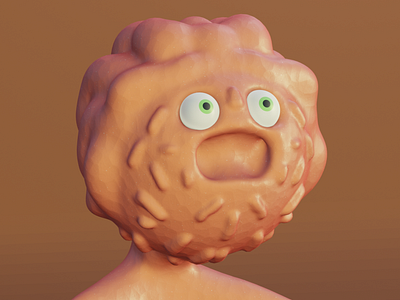 Testing New Tablet brown cartoon clay material clay shader eevee fenon green eyes hdr render sculpt