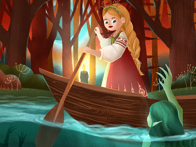 River. Book "On the other side of the forest" book bookillustration design ill illustration procreate character design typography