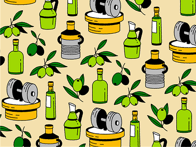 Olive Oil Illustrations