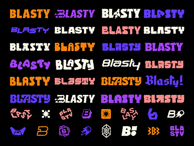 Blasty Brand ID blast brand branding cards casino entertainment game gaming graphic design identity illustration industry leovegas logo logotype luck monopoli playingcards type typography