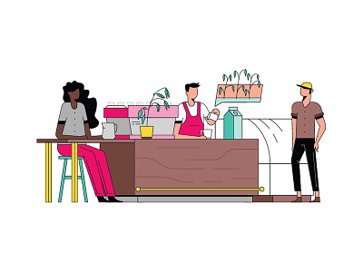 Fast Company Oatly bar bartender cafe character coffee fastcompany illustration oat