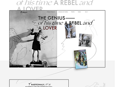 THE GENIUS — of his time a rebel and a lover animation app design icon illustration logo photoshop picasso ui ux web web design