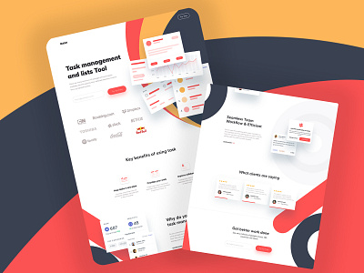 Task Management Landing page design