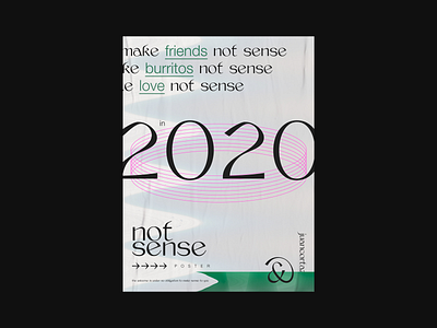 2020 Not Sense poster - Concept clean dayliui design editorial graphic design graphicdesign minimal poster poster a day poster design typographic typography