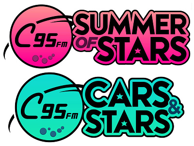 Summer Promo Logos gradients logo space stars n shit