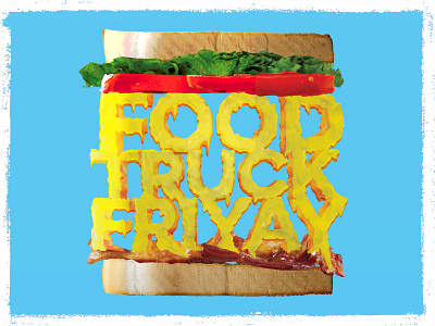 Food Truck Friyay Poster cheese poster radio typography