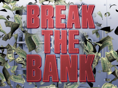 Break The Bank money pattern radio texture typography