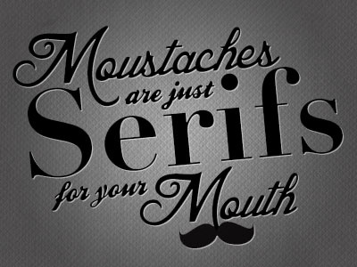 Serifs for your mouth gradient shadow texture typography