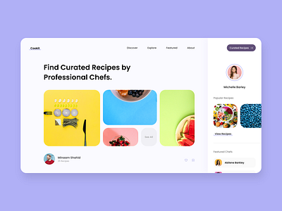 Cookit - Top Notch Recipes by Minaam Shahid on Dribbble