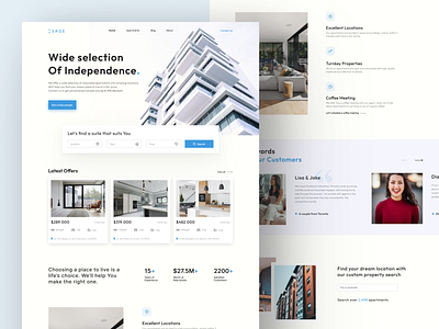 Real estate agency landing page