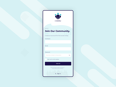 Community Sign Up