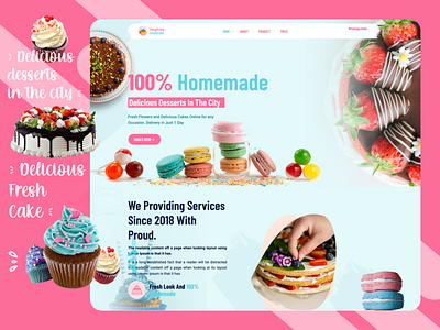 Anytime Fresh Cake adobe xd application branding html icon logo photoshop typography ux design web