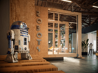 R2D2 Strikes Back! 3ds max architecture corona illustration modeling photoshop r2d2 realistic rendering star wars