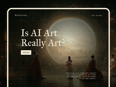 Landingpage AI Art MidJourney