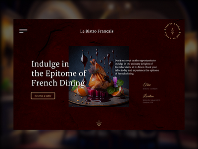 French Restaurant Website agency art deco branding design figma food french graphic design landing page modern restaurant ui user interface web design website