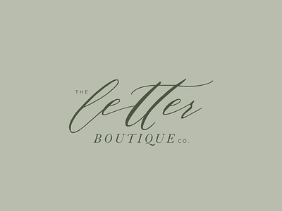 the letter boutique || branding || full logo branding logo
