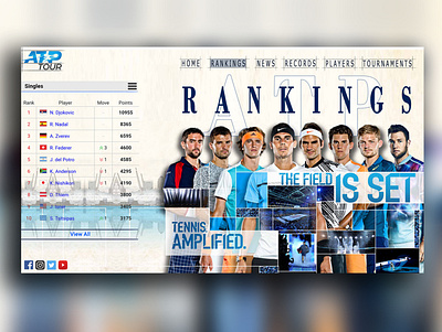 ATPTour branding design firstshot illustration trending ui uiux ux webdesign website