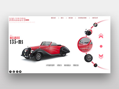 DELAHAYE cars branding car car design design illustration logo trending ui uidesign uiux ux webdesign website website concept