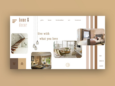 home decor branding design flat illustration trending typography ui ui design uiux ux web webdesign website website concept