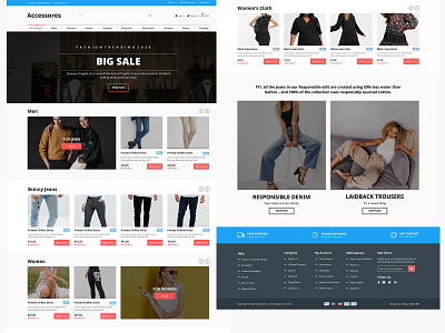 Accessories Website illustration template template design ui website