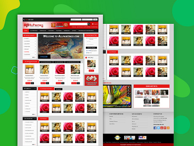 Painting Website template template design ui website