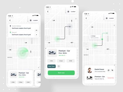 Ride Sharing Mobile App - Gonippy app graphic design ui