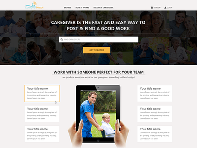 Website Template Design caregiver health health care hospitality