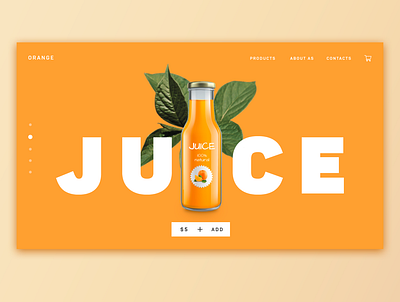 Orange juice concept belarus concept design juice minsk orange orange juice oranges photoshop typography ui ux web design webdesign
