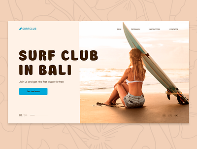 Serf shool concept design surf surfing ui ux webdesign
