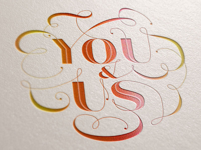 You And Us: Foiled Hand Type amy fuller card flint foil hand lettering hand type typography