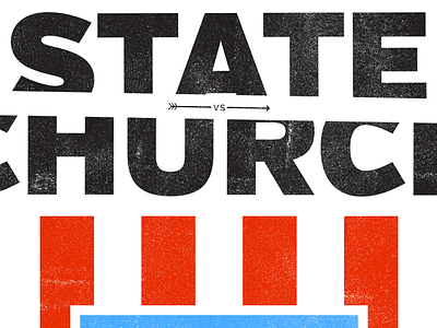 State vs. Church / Lecture Series Poster amy fuller flint font verb law lecture okc poster typography