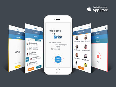 Ärka - a social alarm application clean ios mobile social