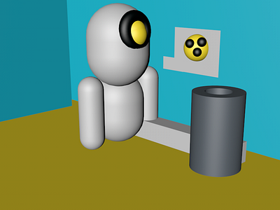 ROBOT TALK 3d art design illustration