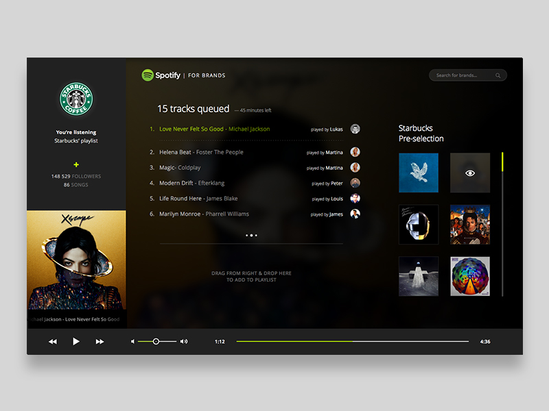 Sketch 3 — Spotify by Mathieu Boulet on Dribbble