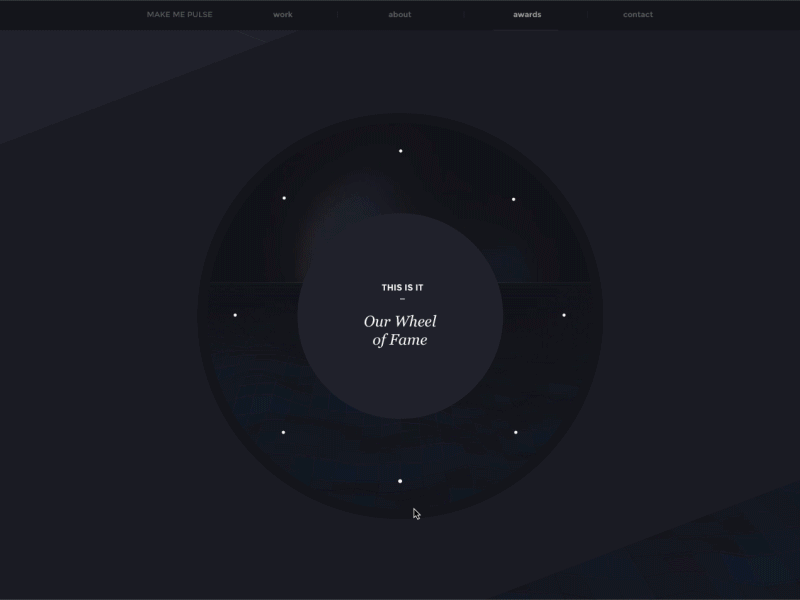 Make Me Pulse — Wheel of fame awards carousel circular flat nav navigation slideshow ui webdesign