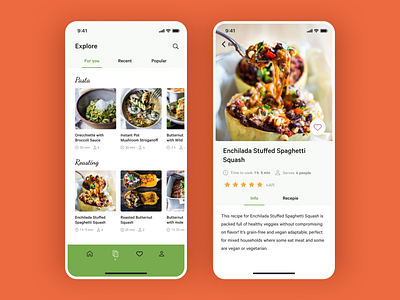 Curated for you app app design food app ios app ios app design mobile mobileui product design recipe app ui uidesign uxdesign