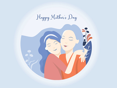 Happy Mother's Day 2d art artist artwork coreldraw daughter design flat design flat illustration illustration illustrator mother mothersday vector vector art