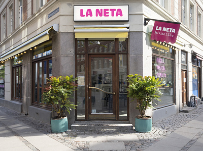 La Neta + Mikkeller Vesterbo branding colorpalette copenhagen facade interiordesign restaurant