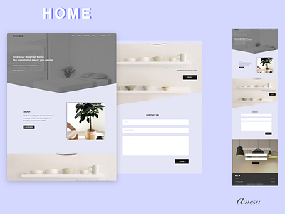 Shinkele Home Page design home decor minimal website minimal website design minimalism minimalist minimalistic