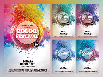 Color Festival Flyer Template